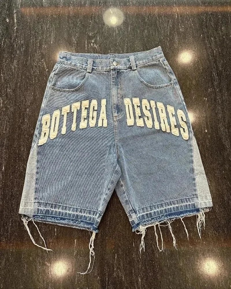 Retro Hollow Denim Sports Shorts photo 2