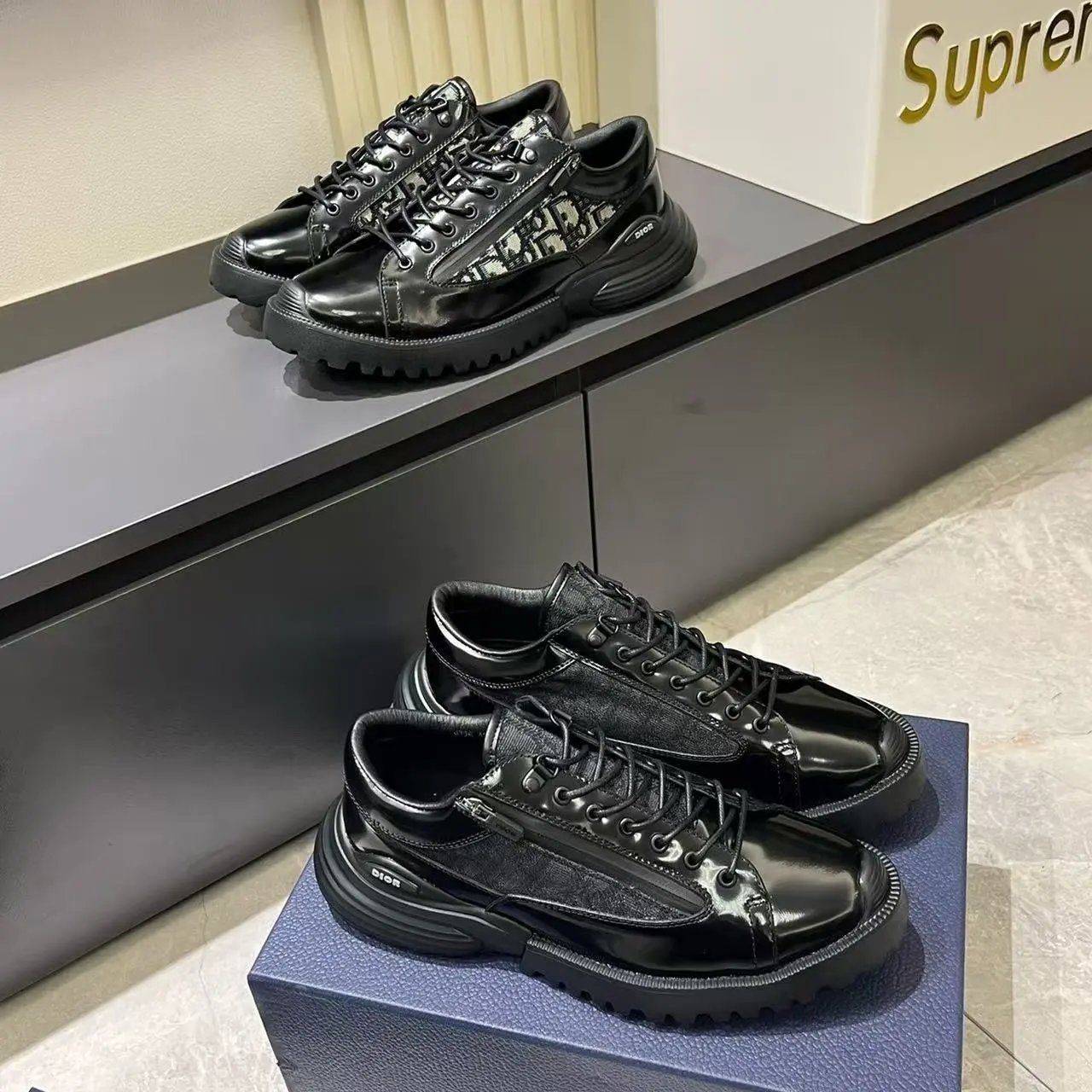 Men's Leather Glossy Casual Dress Shoe