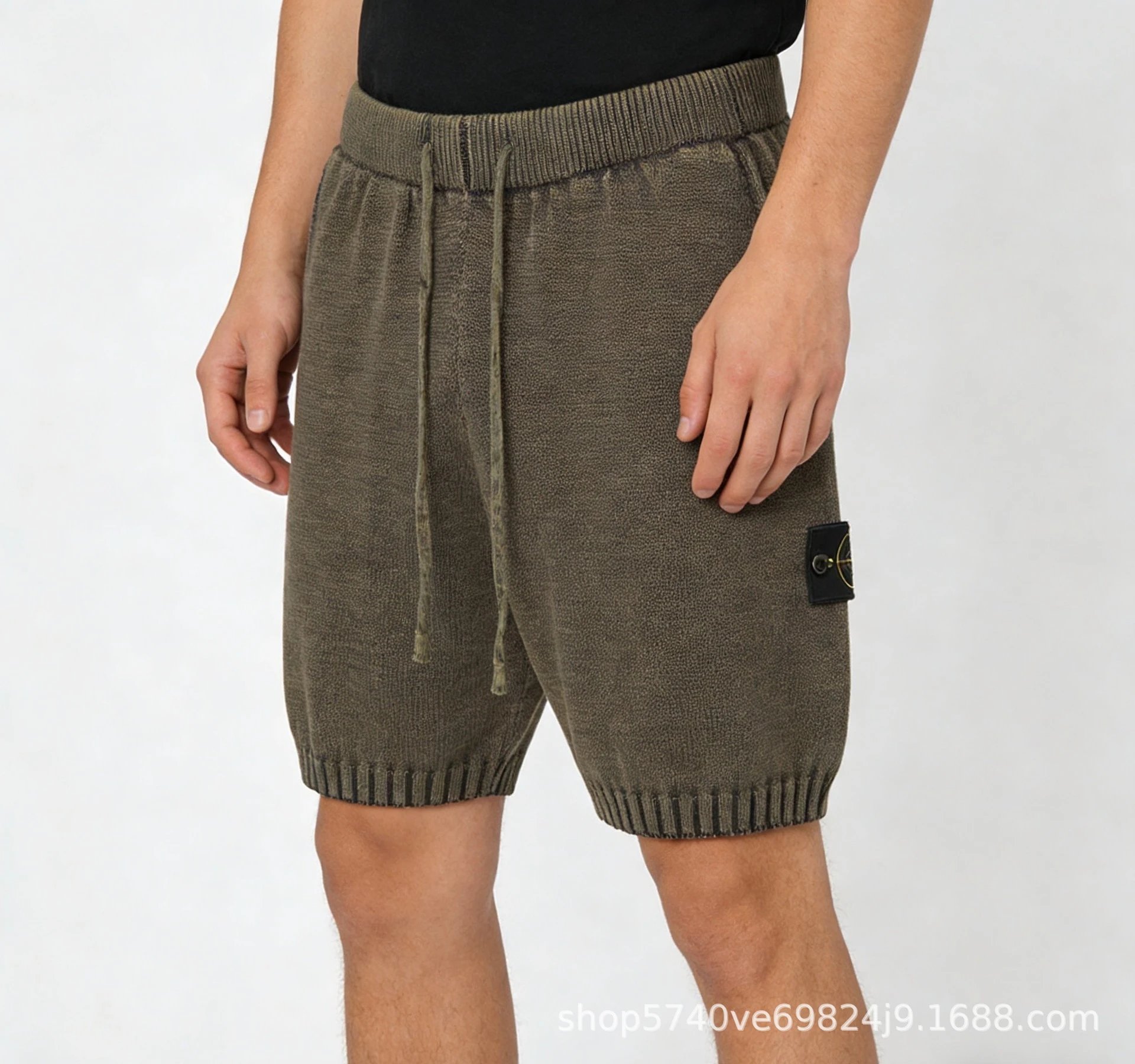 Washed Knit Cotton Shorts photo 8