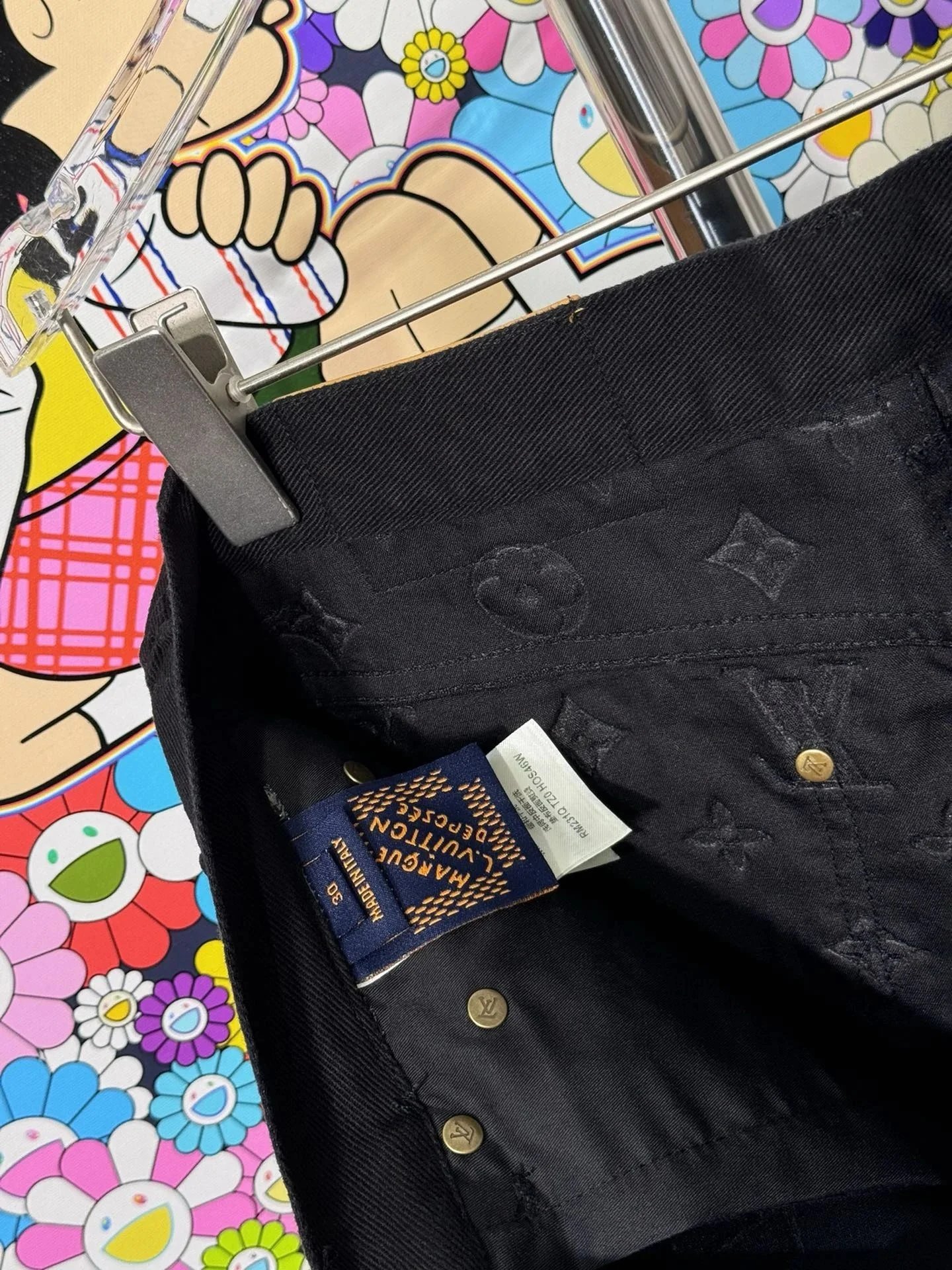 25ss Spring Embossed Denim Pants photo 3