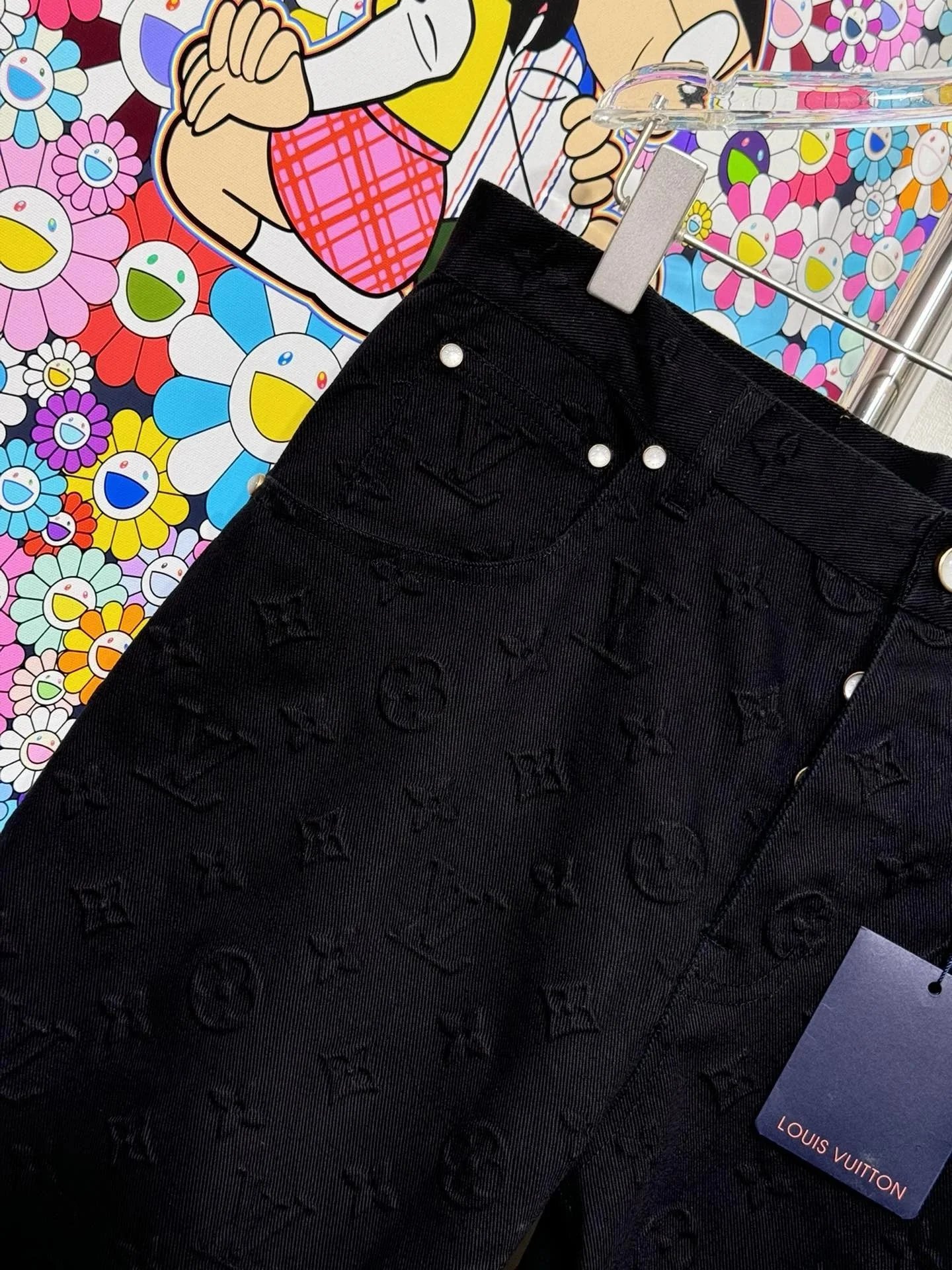 25ss Spring Embossed Denim Pants photo 6