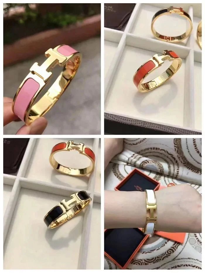 Hermes Enamel H Bracelet photo 3
