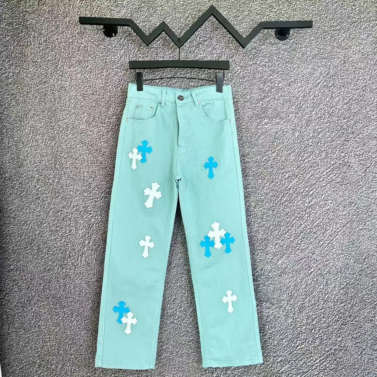 Chrome Hearts Mixed Leather Jeans photo 7
