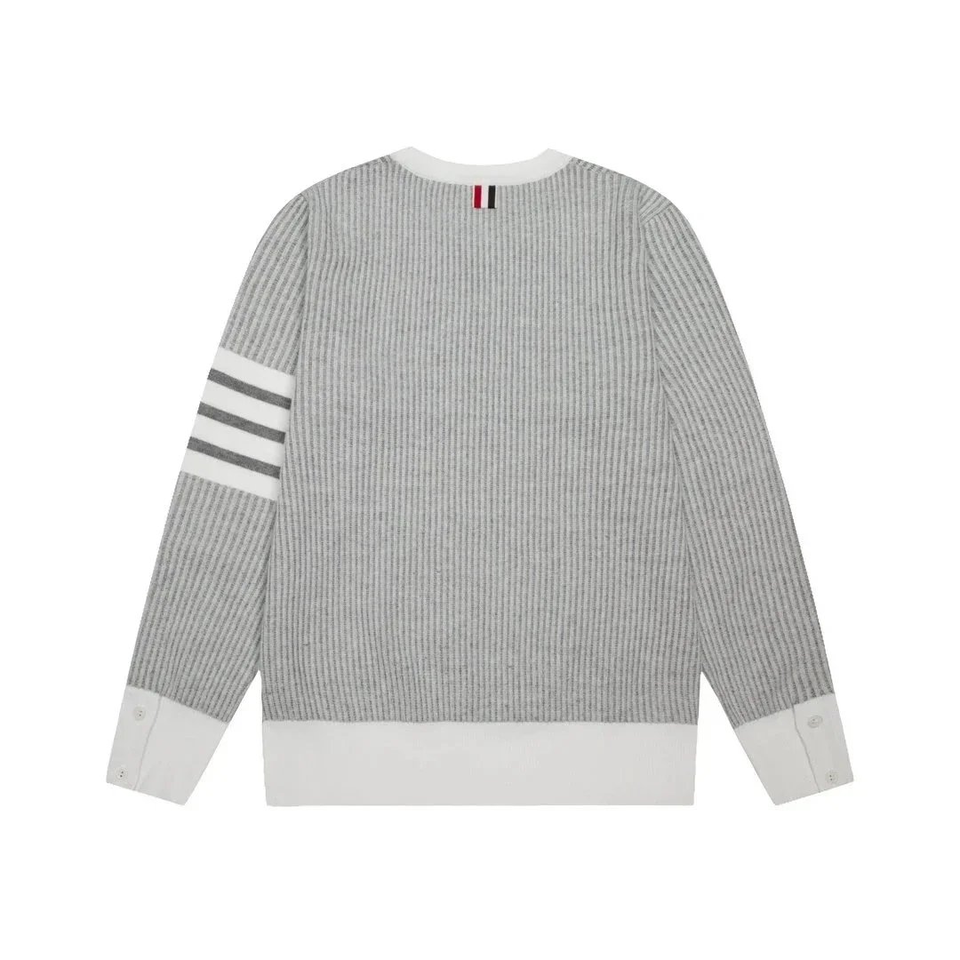 Thom Browne Four Bar Stripe Crew Neck Sweater photo 2