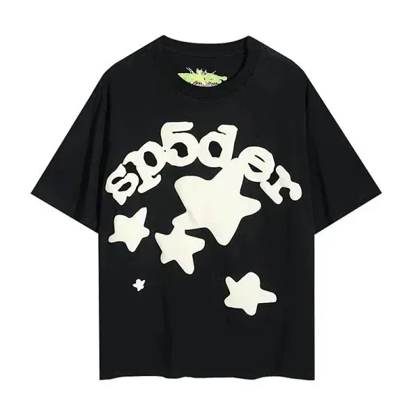 Spider Star Graphic Black T-Shirt - 1