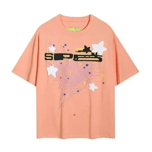 SP25 Star Print Oversized T-Shirt Peach - 1
