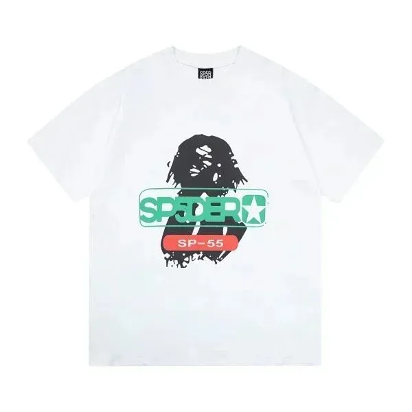 Spider SP-55 Graphic Print White T-Shirt - 1