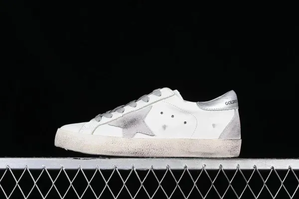 Golden Goose Ball Star White Brown Orange Silver Sneakers - 4