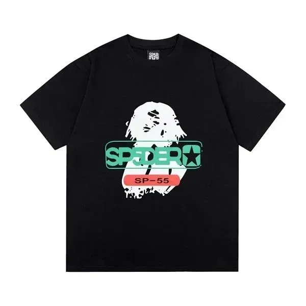 Spider SP-55 Graphic Print Black T-Shirt - 1