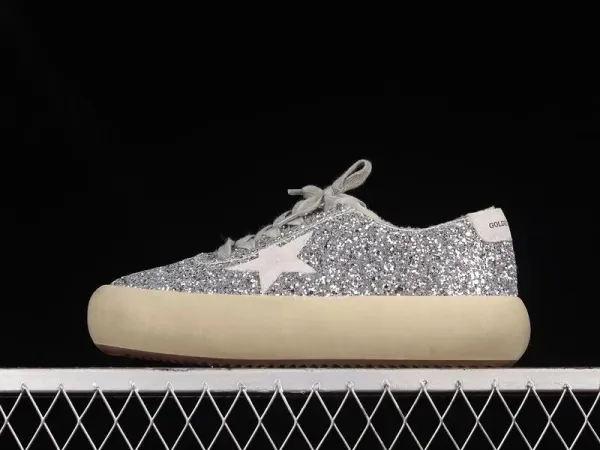 Golden Goose Ball Star White Brown Orange Silver Sneakers - 3