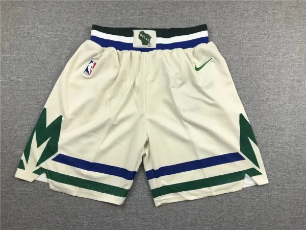 Nike Milwaukee Bucks City Edition Swingman Shorts Cream - 1