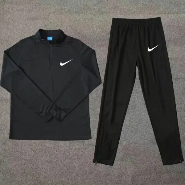 Nike Essential Half-Zip Top and Jogger Pants Black Tracksuit - 1