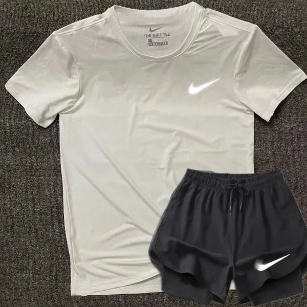 Nike Dri-FIT Training Set White/Black Activewear - 1