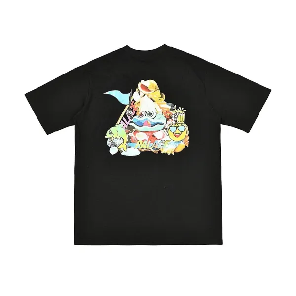 Palace Skateboards Cartoon Collage Black T-Shirt - 1