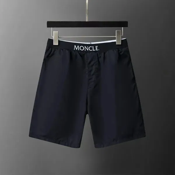 Moncler Logo Waistband Shorts Navy - 1
