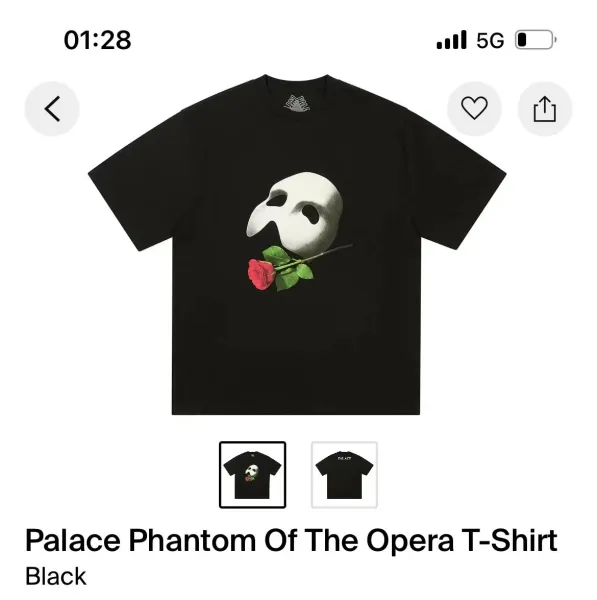 Palace Phantom Of The Opera T-Shirt Black - 1
