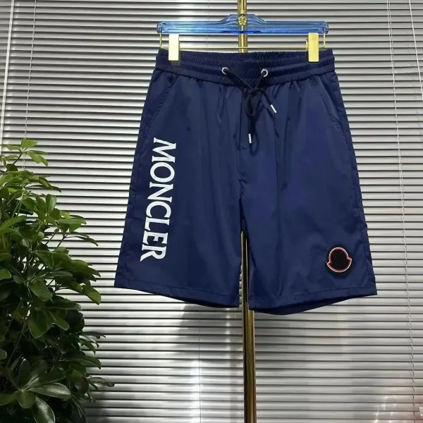 Moncler Logo-Print Navy Swim Shorts - 1