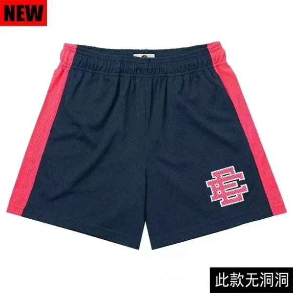 Kith Mesh Shorts Navy with Lime Green Logo - 5