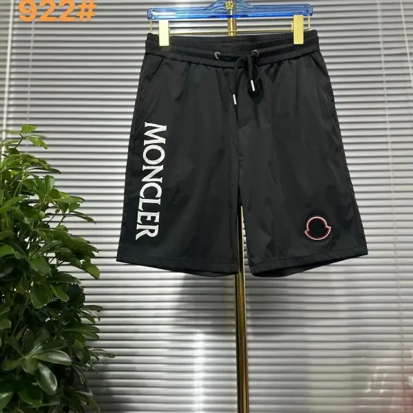 Moncler Logo-Print Nylon Shorts Black - 1