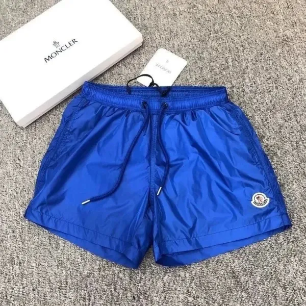 Moncler Logo-Embroidered Nylon Swim Shorts Blue - 1