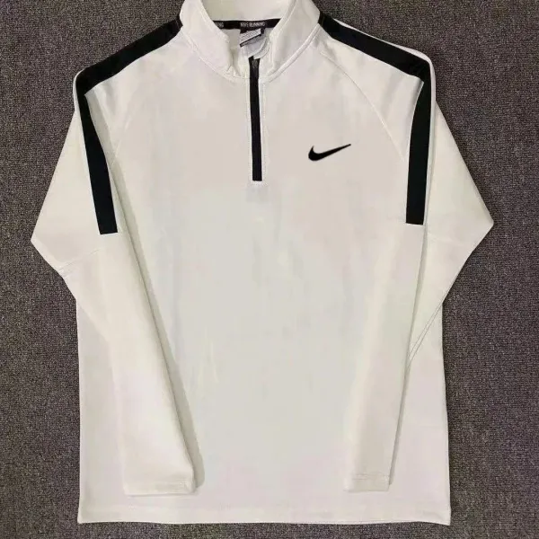 Nike Running Quarter-Zip Top White/Black Activewear - 1