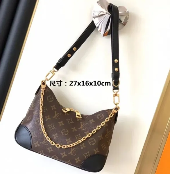 Louis Vuitton Dauphine Hobo Bag Monogram Brown Shoulder Bag - 1