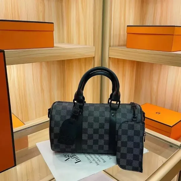 Louis Vuitton Keepall Bandoulière 25 Damier Graphite Handbag - 1