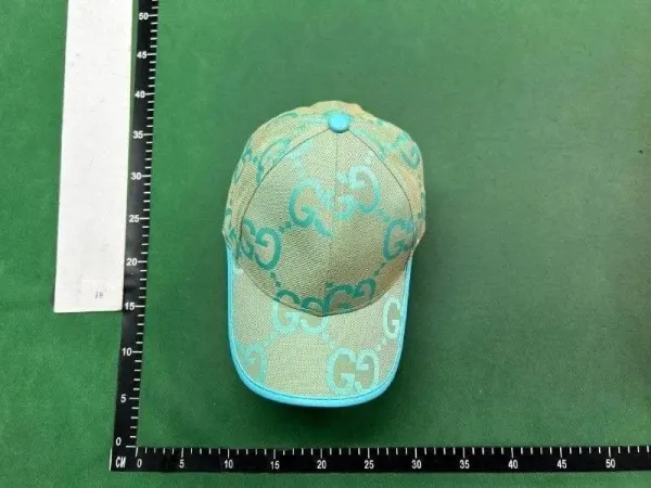 Gucci GG Monogram Baseball Cap Beige and Turquoise - 1