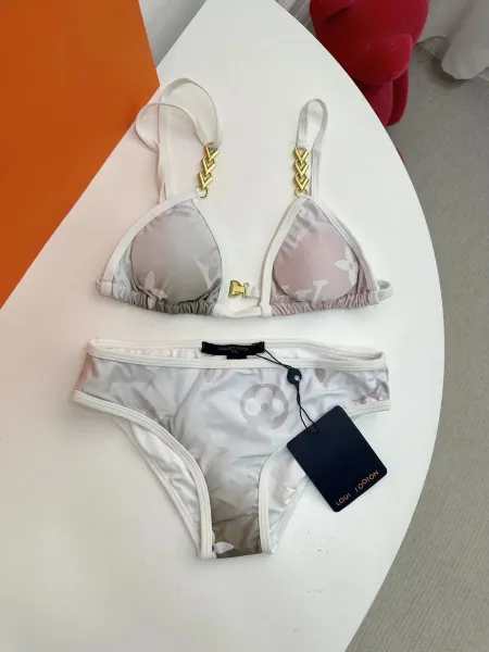 Gucci GG Marmont Snake Print Halter Triangle Bikini Set Beige Swimwear - 14