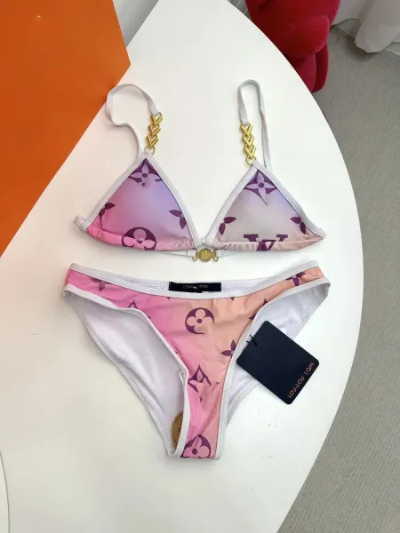 Gucci GG Marmont Snake Print Halter Triangle Bikini Set Beige Swimwear - 13