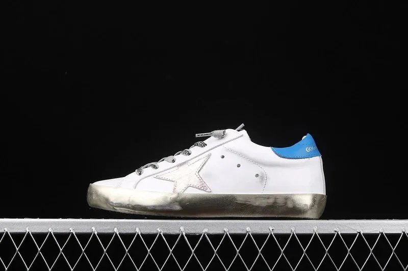 Golden Goose Ball Star White Brown Orange Silver Sneakers - 6