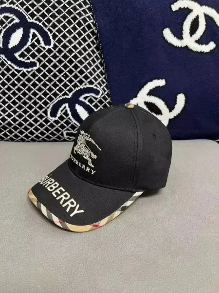 Burberry Equestrian Knight Baseball Cap Black - 1