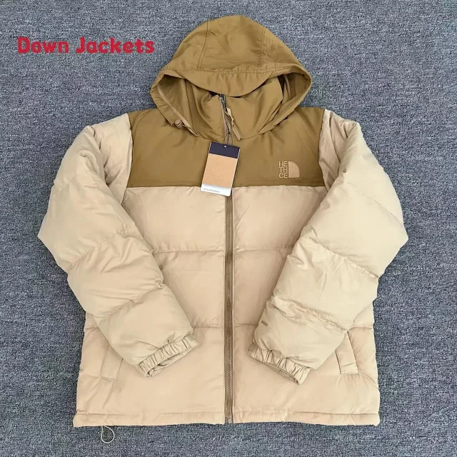 The North Face Down Jackets 1996 hooded color-block puffer product detail image 6
