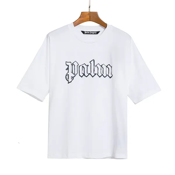 Palm Angels Spray Paint Logo Oversized T-Shirt White - 35