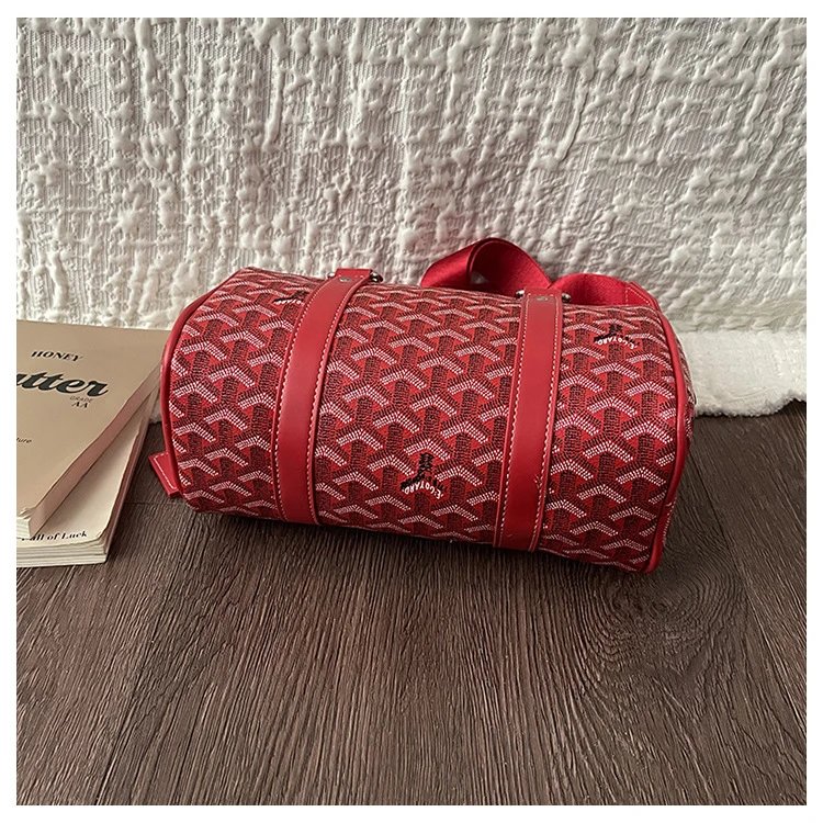Goyard Saint Louis PM Black and Brown Canvas Boston Bag Handbags - 10