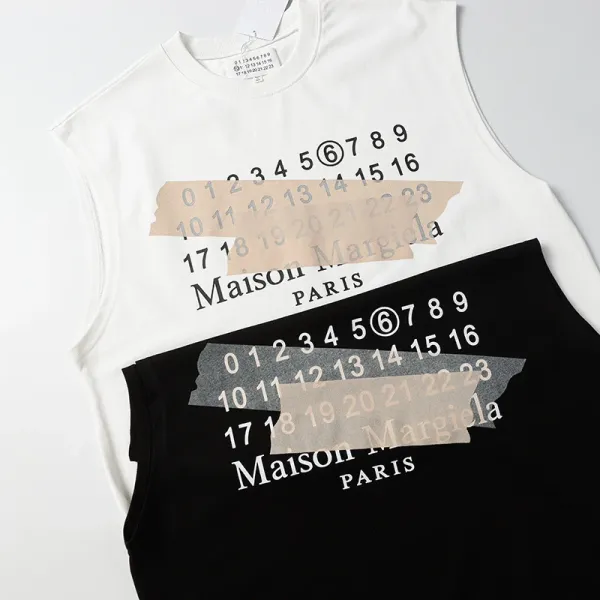 Maison Margiela Number 6 Sleeveless Top Black Vest Top - 9