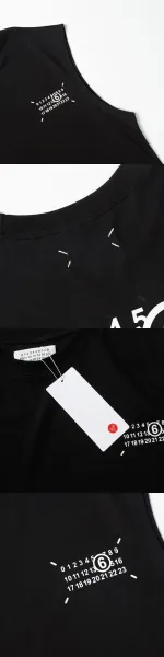 Maison Margiela Number 6 Sleeveless Top Black Vest Top - 41