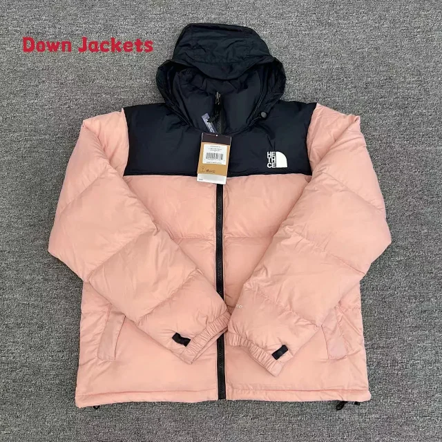 The North Face Down Jackets 1996 hooded color-block puffer product detail image 3