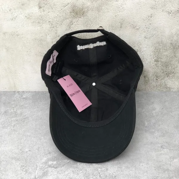 Palm Angels Teddy Bear Embroidered Baseball Cap in Yellow, Beige, Orange, White, and Black - 8