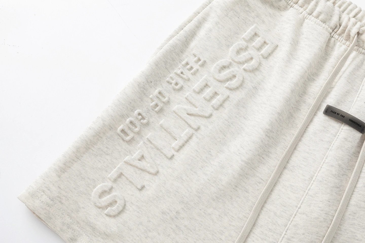 Fear of God Essentials Embossed Logo Shorts Gray - 5