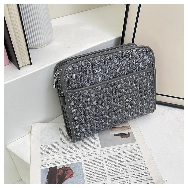 Goyard Saint Louis Clutch Navy Blue Canvas Clutch Clutches - 8