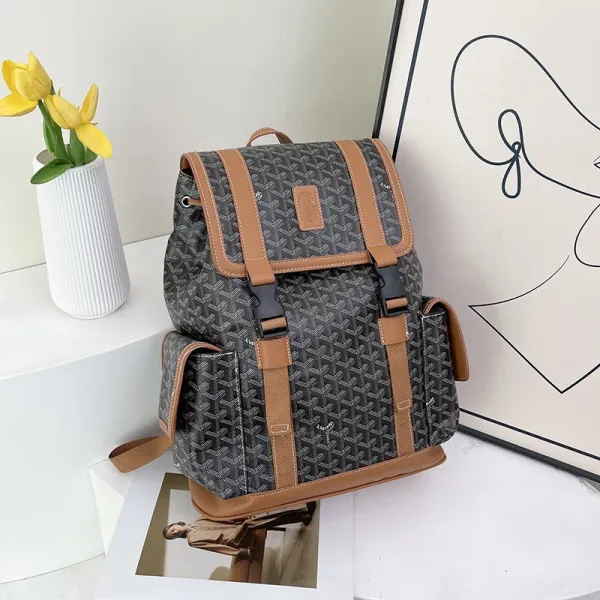 Goyard Saint Louis Backpack Gray and Tan - 1