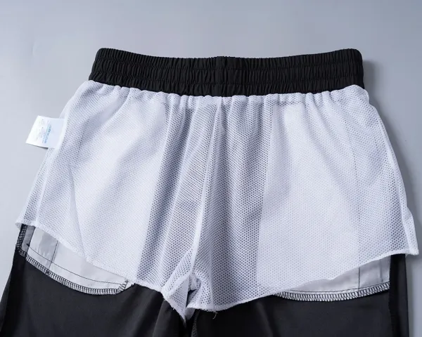Design Geometric Pattern Black Swim Shorts - 7