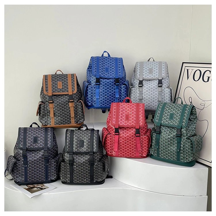 Goyard Saint Louis Backpack Blue Monogram Canvas Mini Backpack - 17