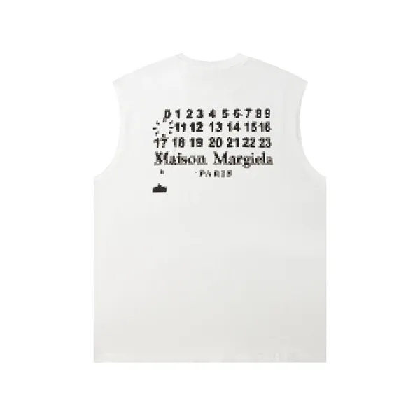 Maison Margiela Number 6 Sleeveless Top Black Vest Top - 18