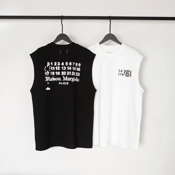 Maison Margiela Number 6 Sleeveless Top Black Vest Top - 15