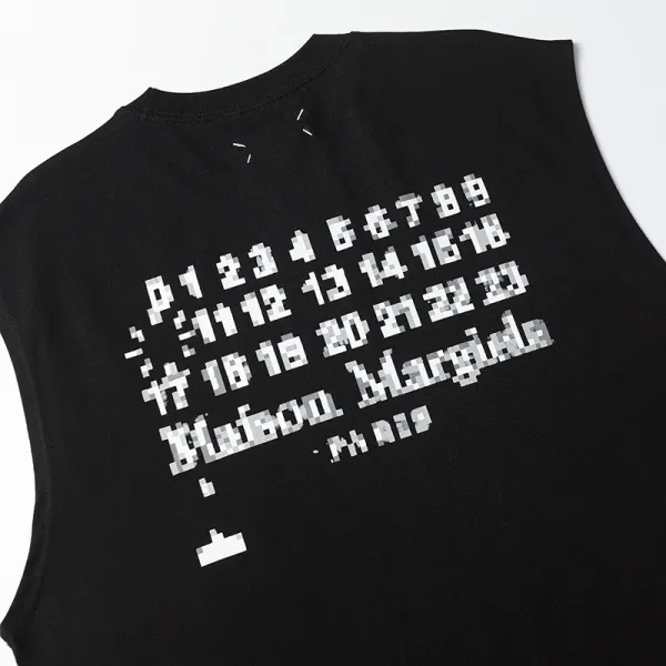 Maison Margiela Number 6 Sleeveless Top Black Vest Top - 31