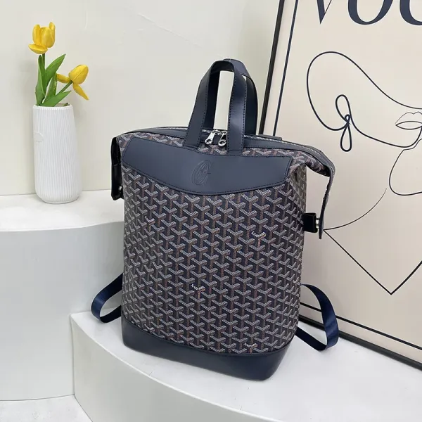 Goyard Saint Louis Backpack Navy Brown Monogram - 1