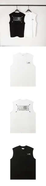 Maison Margiela Number 6 Sleeveless Top Black Vest Top - 39