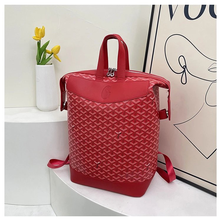 Goyard Saint-Louis PM Blue Chevron Canvas Bucket Bag Handbags - 6
